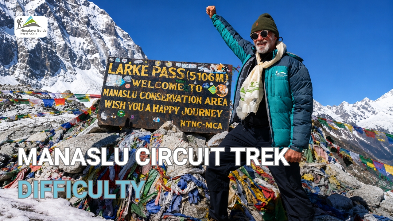 manaslu circuit trek difficulty